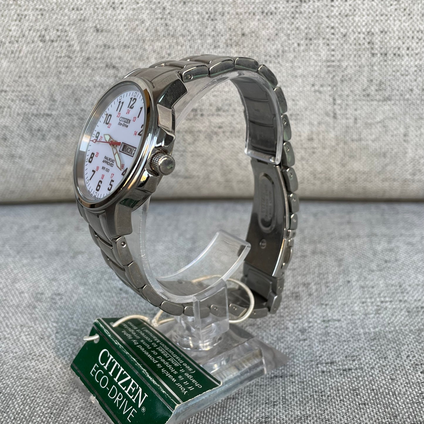 Reloj Citizen Eco-Drive Hombre 2002 Railroad Approved NOS Solar ÚNICO
