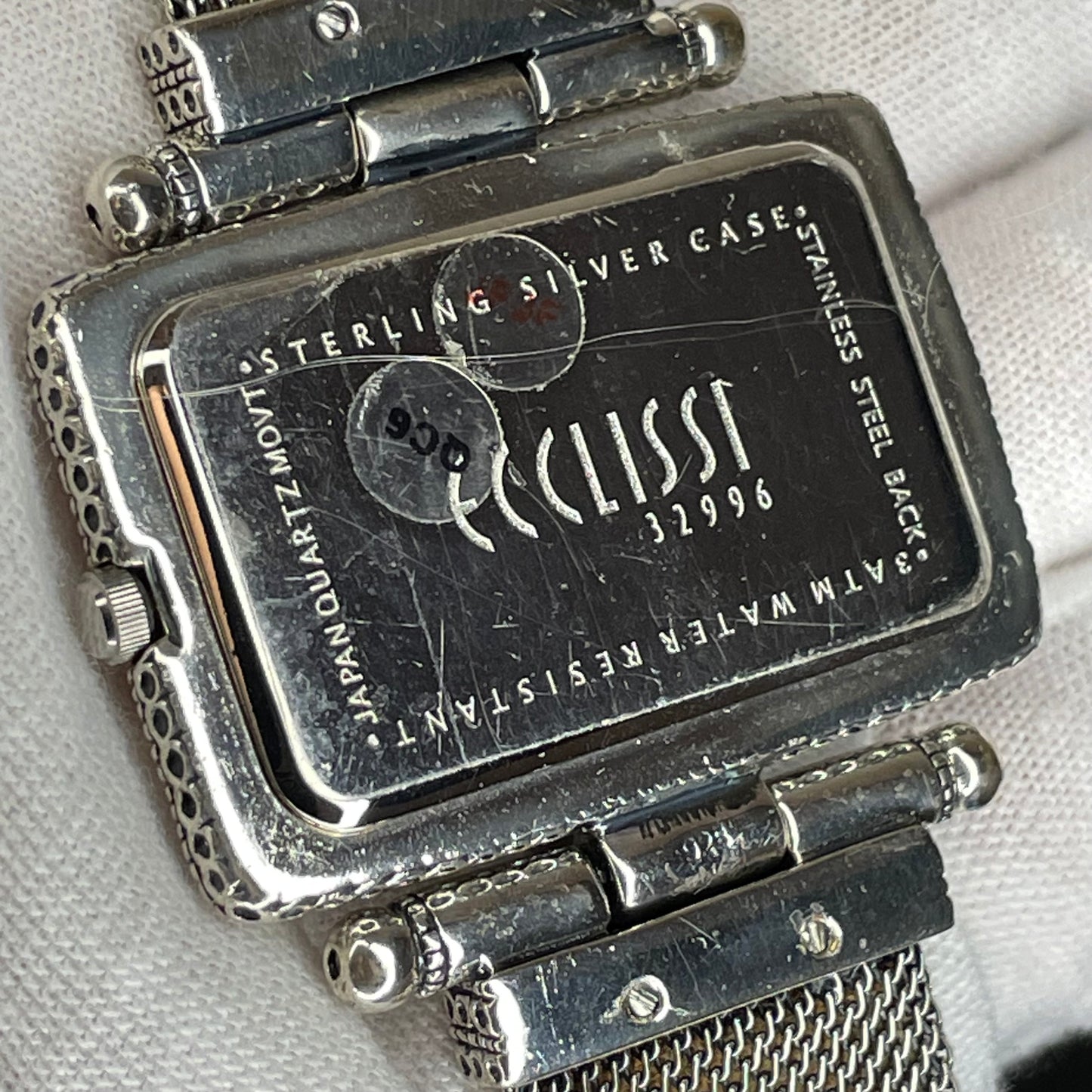 Reloj Ecclissi Plata Esterlina 925 Mujer Art Deco Rectangular Año 2001