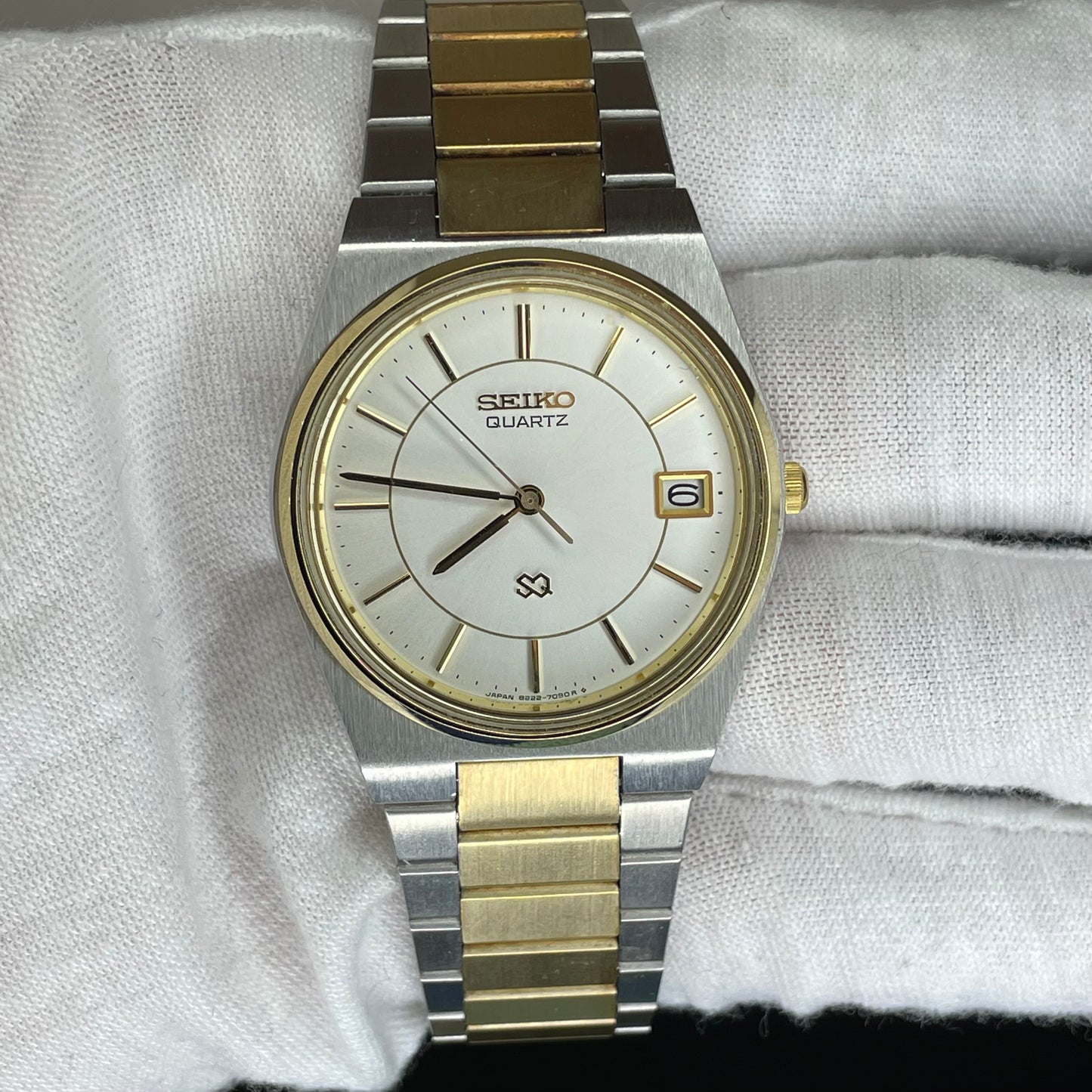 Reloj Seiko SQ Hombre Año 1981 36mm Bicolor Pulsera Original Impecable
