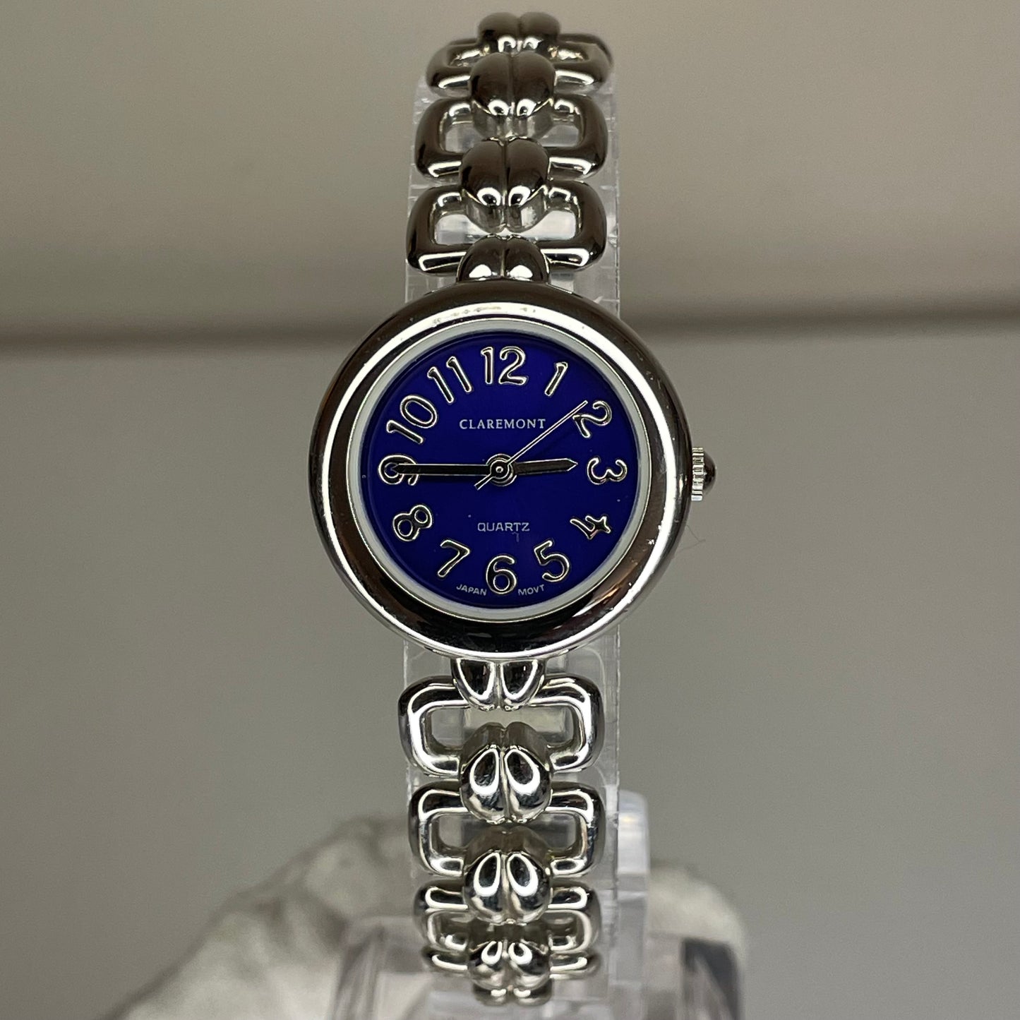 Reloj Claremont 96-017 Quartz Japan Movt Electric Blue Floral Bracelet Año 1999