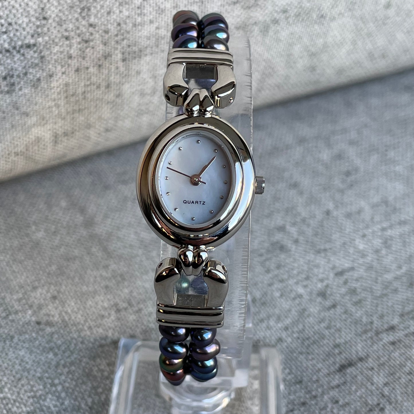 Reloj Mujer Piedras Naturales Diseño Joya máquina japonesa NEW OLD STOCK