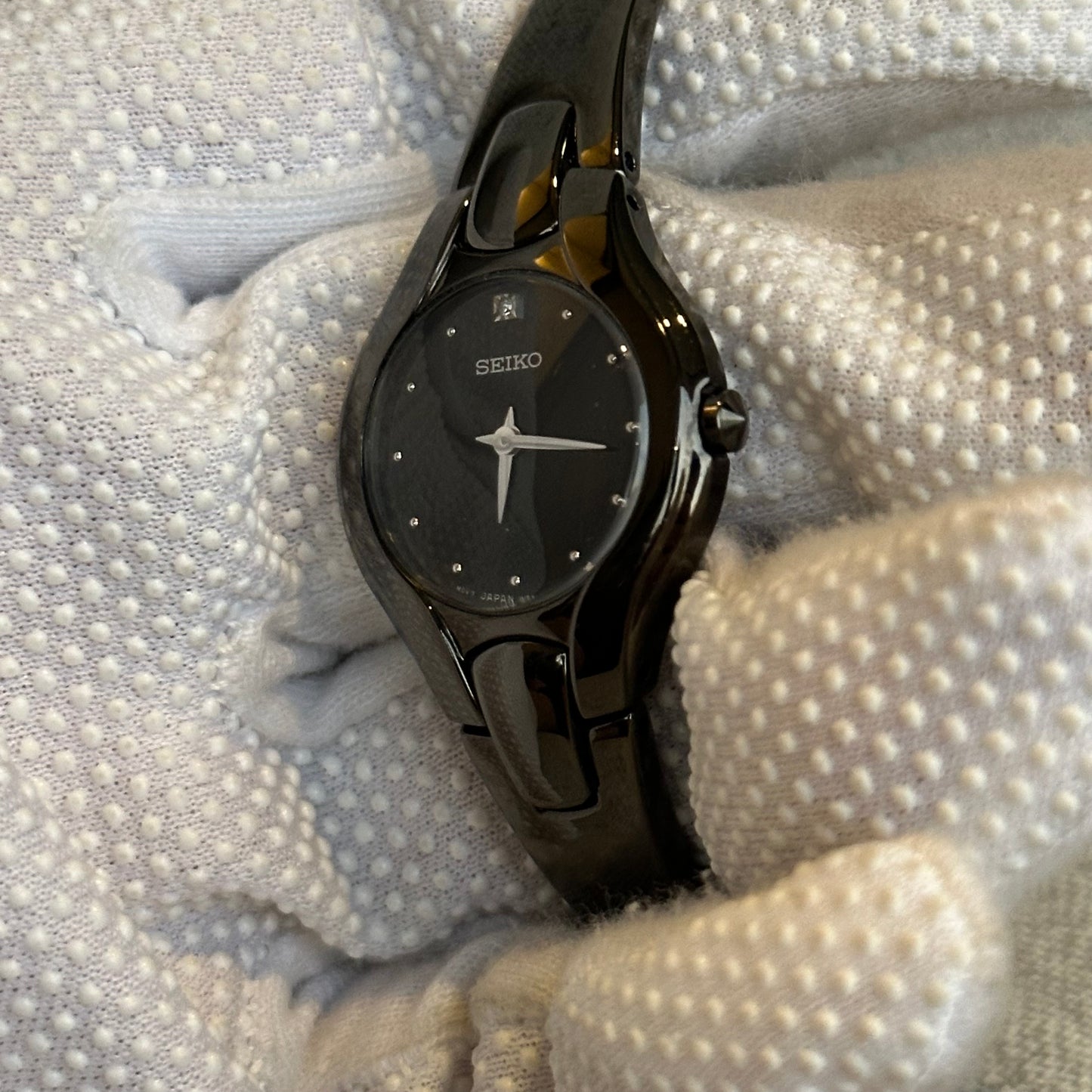 Reloj Joya Seiko Mujer Negro 26mm Acero Minimalista Enero de 1999