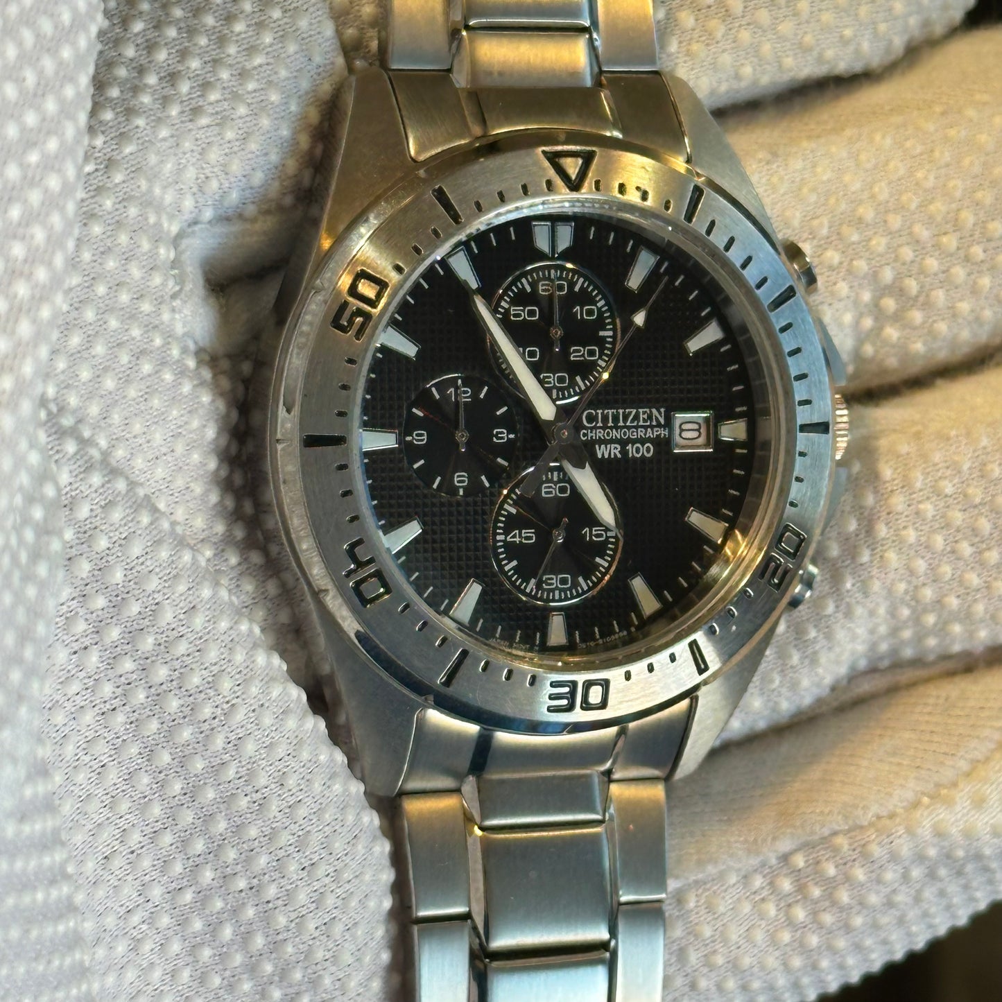 Citizen Chronograph Elab. en 2003 Nuevo con Etiqueta WR100 42mm ÚNICO