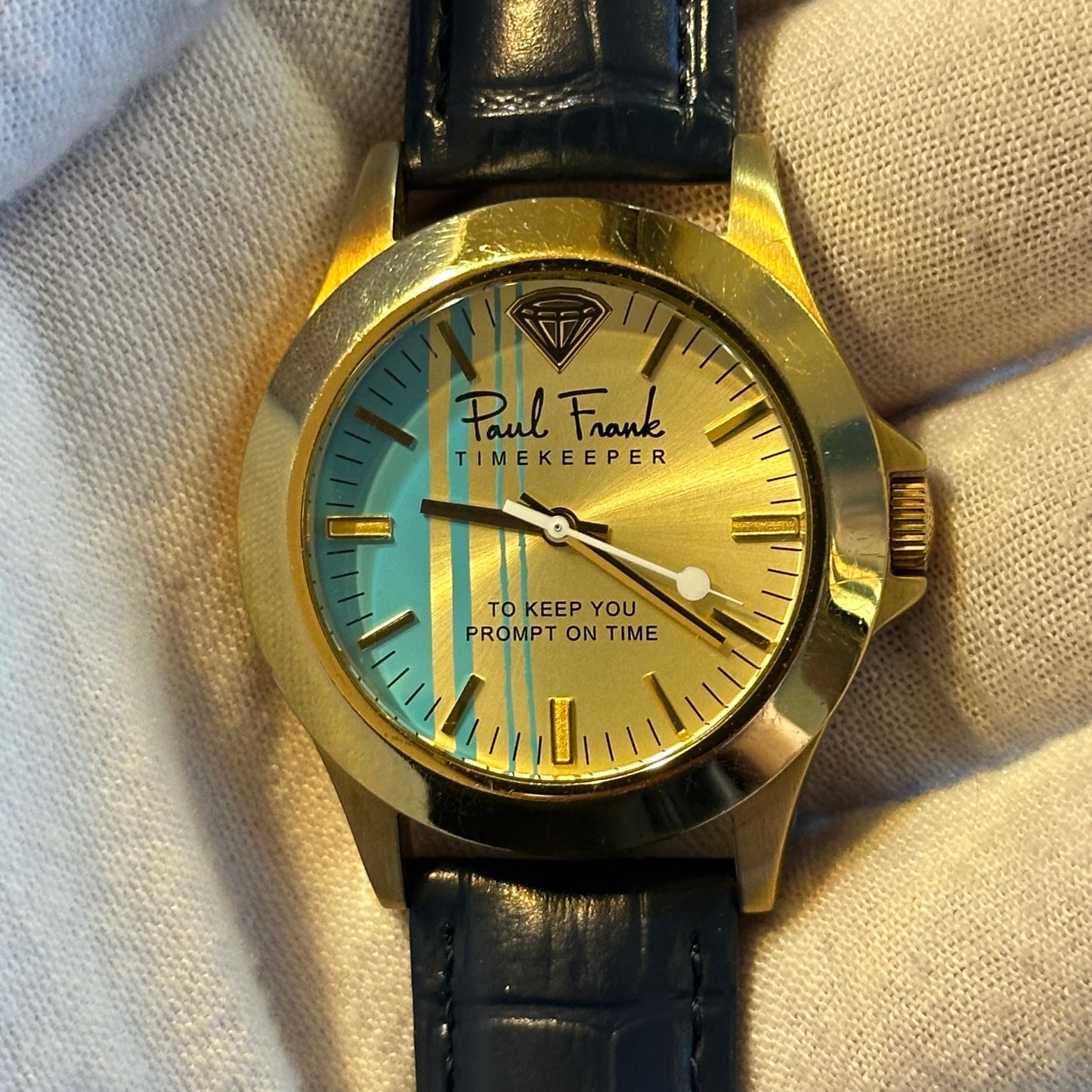 Reloj Paul Frank Timekeeper 2007 Dorado Azul RARO