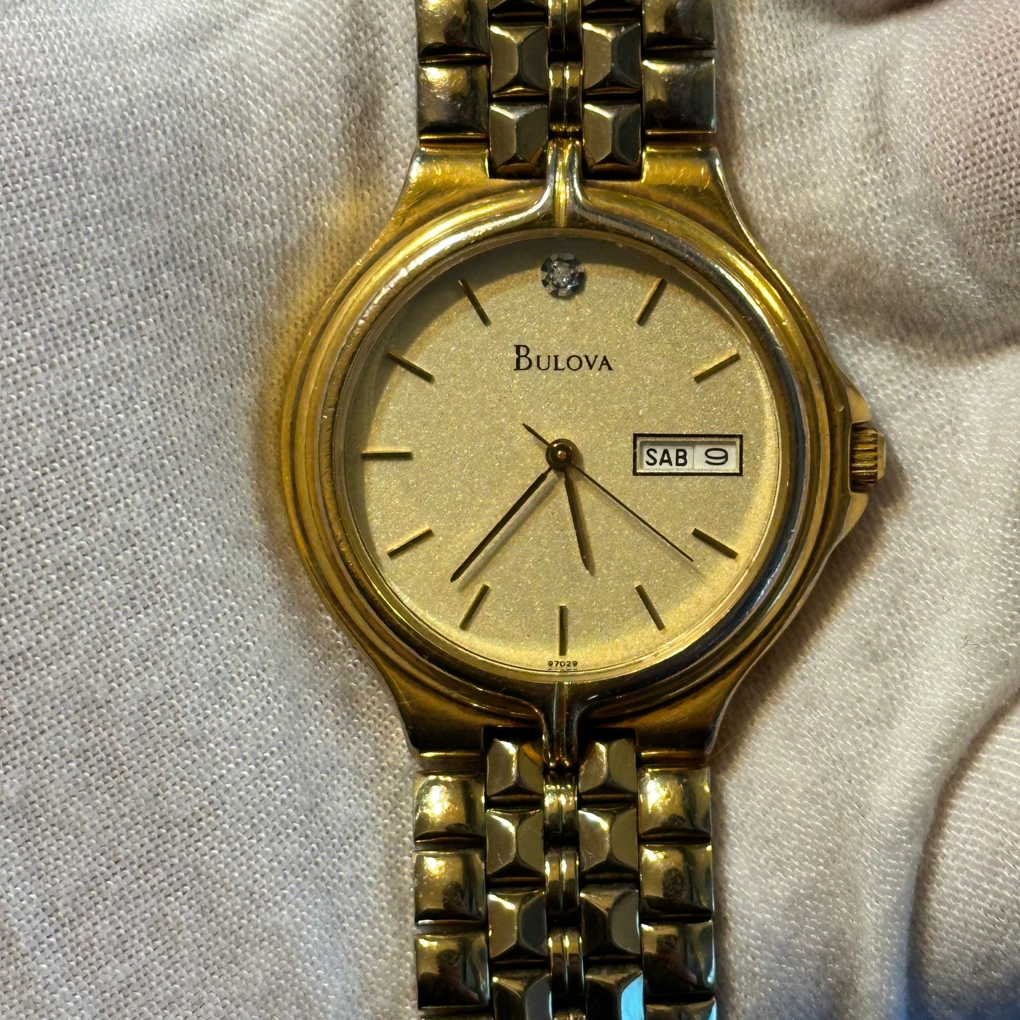 Reloj Joya Bulova Mujer Day-Date Dorado 1993 ÚNICO