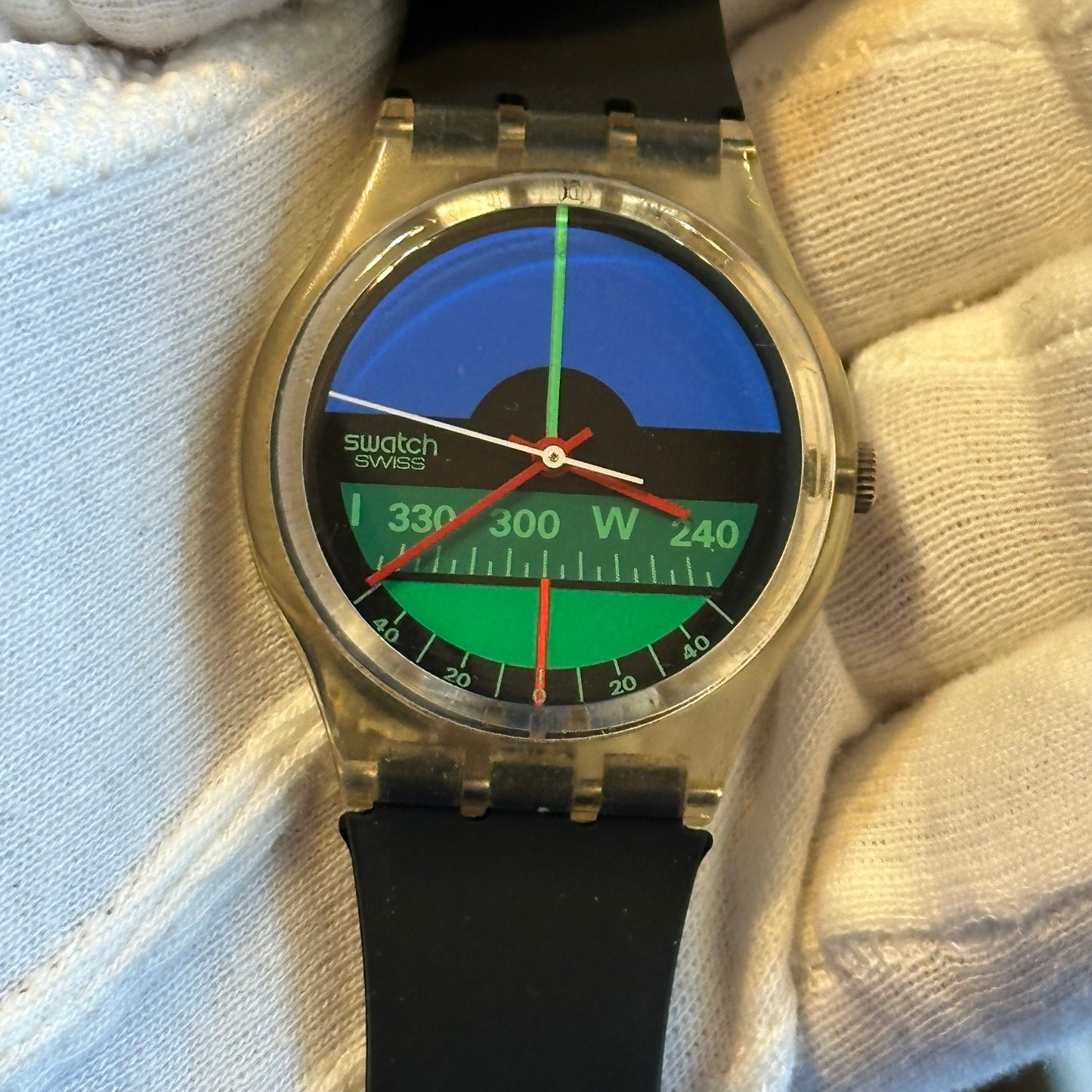 Reloj Swatch Nautilus GK102 Swiss Año 1986 Transparente