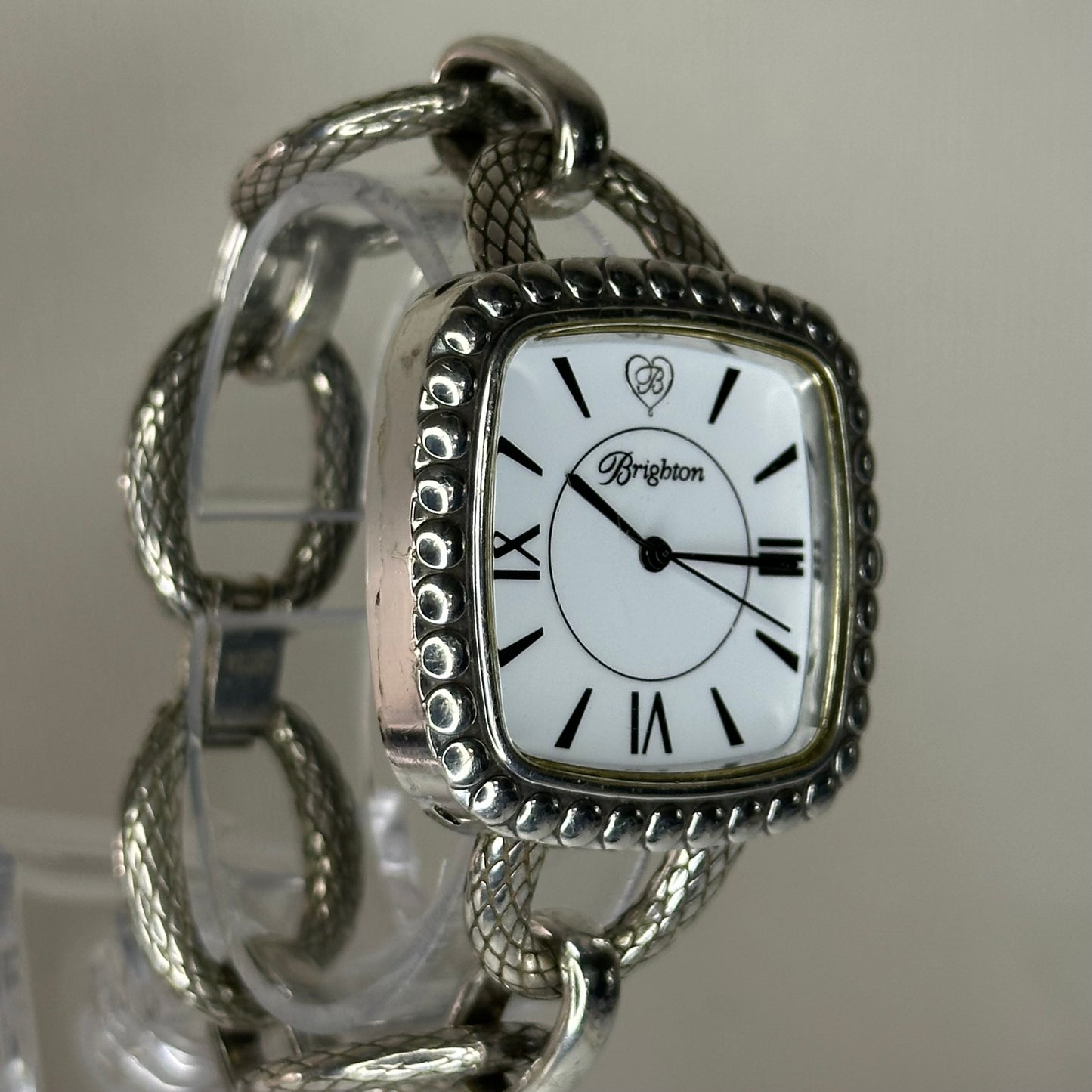 Reloj joya Brighton Milla Chain Año 2009 Pieza de diseño 38 mm ÚNICO
