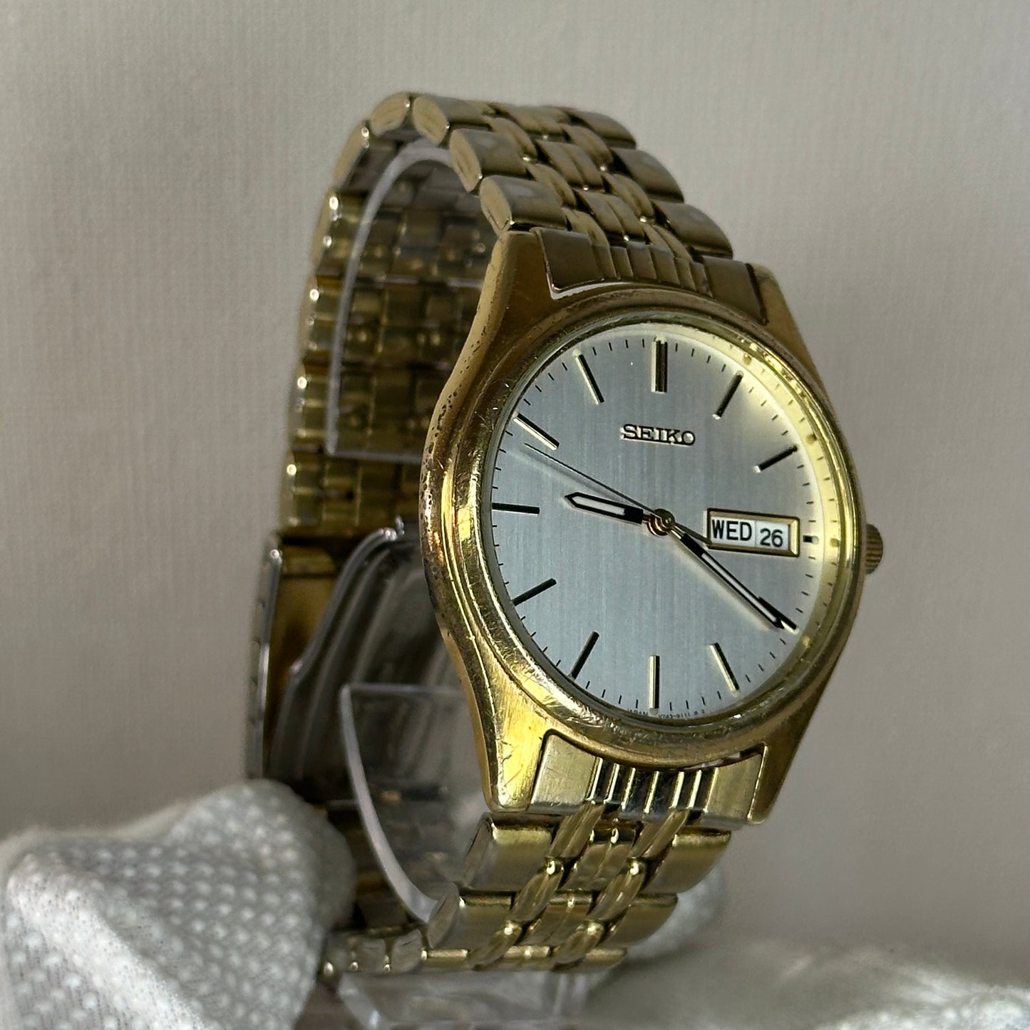 Reloj Seiko V743-9009 Dial Gris Claro | Junio de 1999 | Pulsera Seiko Original