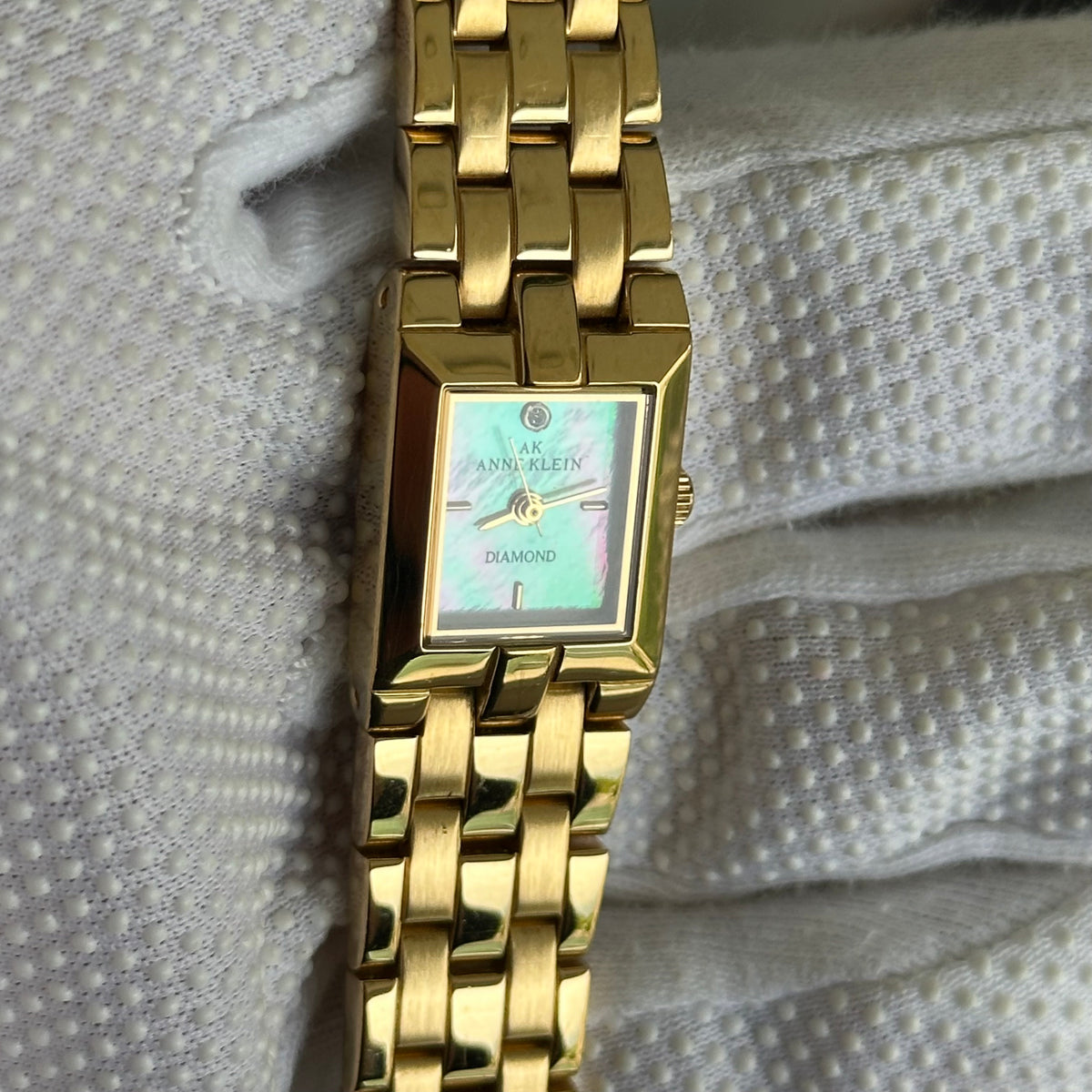 Anne Klein Mujer Diamond Madreperla Dorado Swiss Parts Año 1999