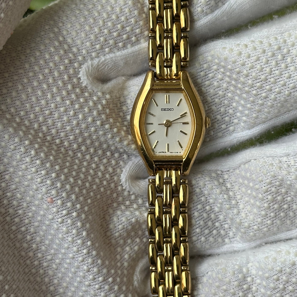Reloj Joya SEIKO 1N01-5C19 Mujer Tonneau Dorado Diciembre de 1999