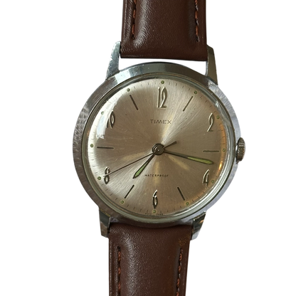 Reloj Timex Marlin Mecánico Dial Satinado Elab. en 1966 Funcionando OK MUY ESCASO