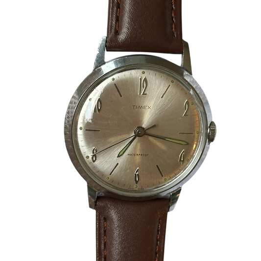 Reloj Timex Marlin Mecánico Dial Satinado Elab. en 1966 Funcionando OK MUY ESCASO
