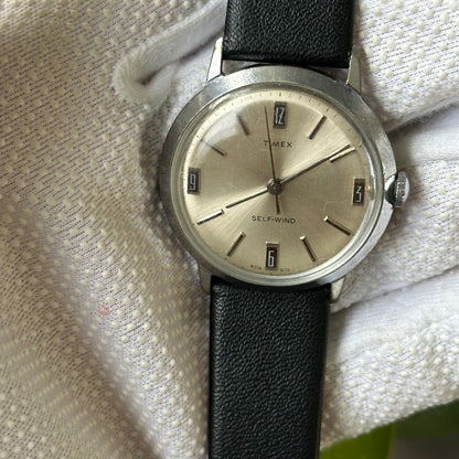 Reloj Timex Viscount Hombre Self-Wind Automático Sunburst Hecho en 1970 MUY ESCASO