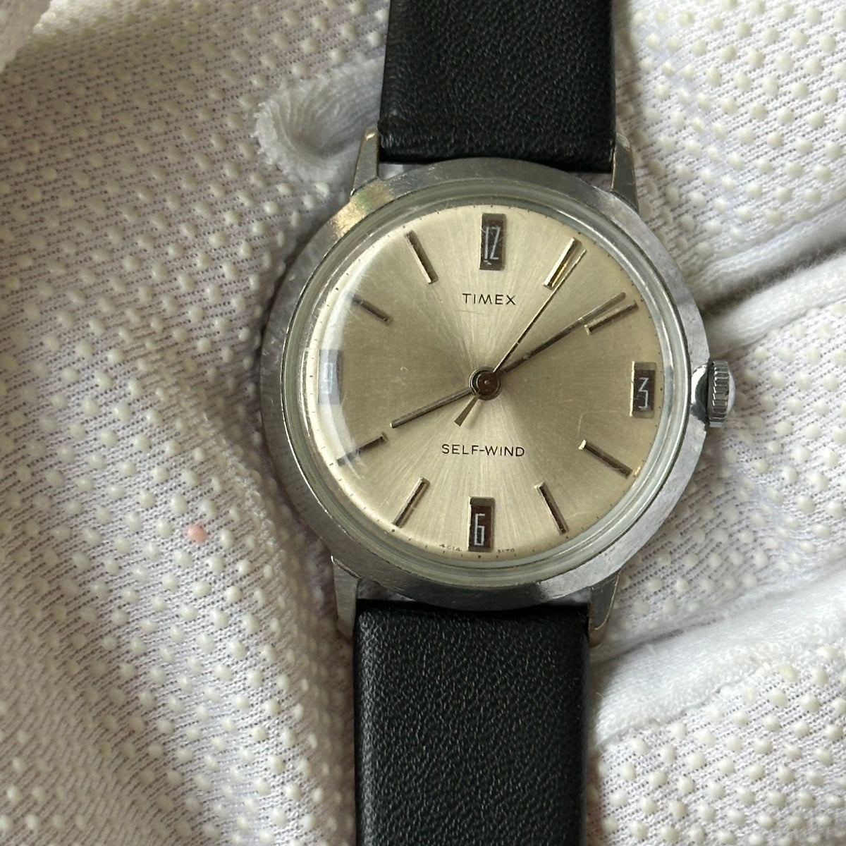 Reloj Timex Viscount Hombre Self-Wind Automático Sunburst Hecho en 1970 MUY ESCASO