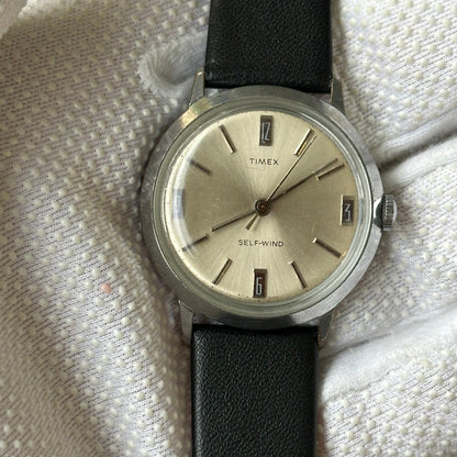 Reloj Timex Viscount Hombre Self-Wind Automático Sunburst Hecho en 1970 MUY ESCASO