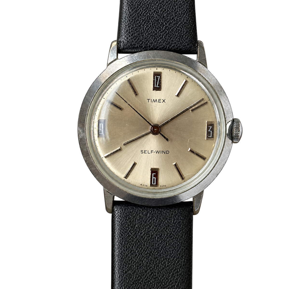 Reloj Timex Viscount Hombre Self-Wind Automático Sunburst Hecho en 1970 MUY ESCASO