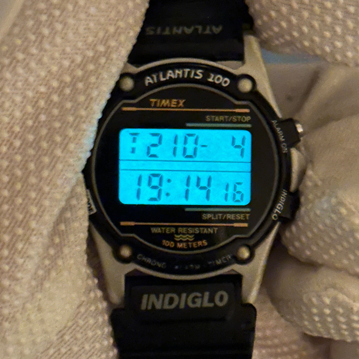 Reloj Timex Hombre Atlantis Indiglo Digital Ago.1994 emblemático más de 30 años 