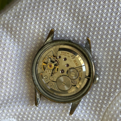 Reloj Bulova A Cuerda Mecánico Suizo con Segundero Pequeño Año 1957 ESCASO
