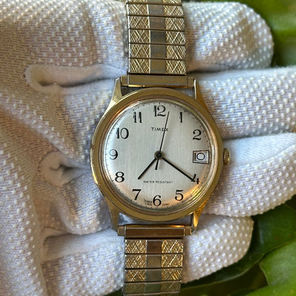 Reloj Timex Marlin Calendar A Cuerda Hombre 27820 Correa Expansible original Año 1980 ESCASO