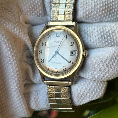 Reloj Timex Marlin Calendar A Cuerda Hombre 27820 Correa Expansible original Año 1980 ESCASO