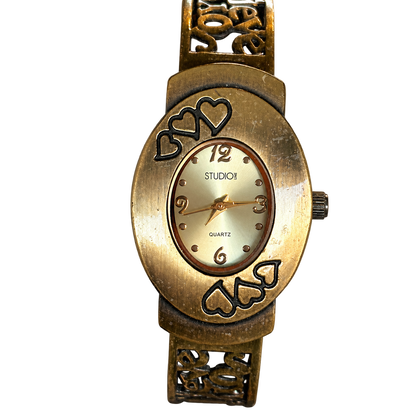 Reloj Studio Time de mujer con corazones y brazalete calado Año 2004 - imagen 1