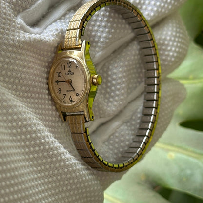 Reloj Joya Lorus by SEIKO Y481-0570 Dorado Pulsera Texturada Año1988