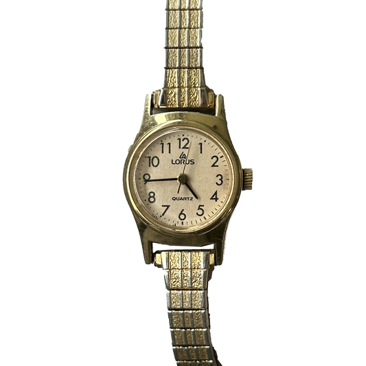 Reloj Joya Lorus by SEIKO Y481-0570 Dorado Pulsera Texturada Año1988