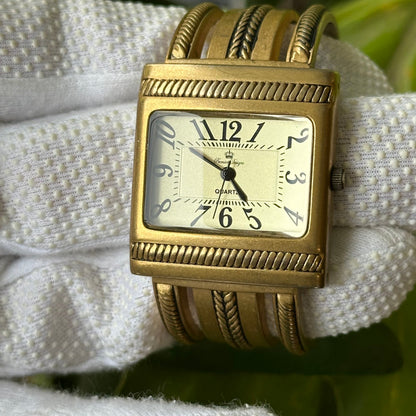 Reloj Joya Premier Designs Brazalete Trenzado Dorado Año 2005
