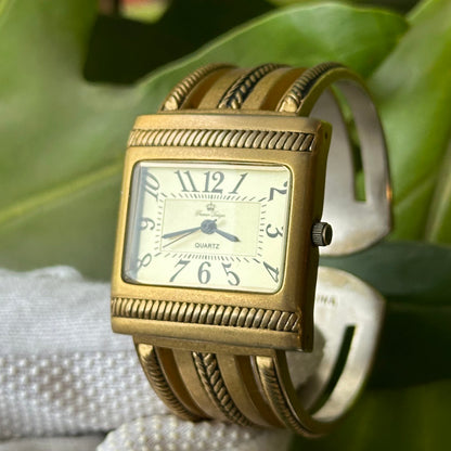 Reloj Joya Premier Designs Brazalete Trenzado Dorado Año 2005