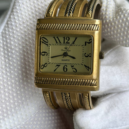 Reloj Joya Premier Designs Brazalete Trenzado Dorado Año 2005