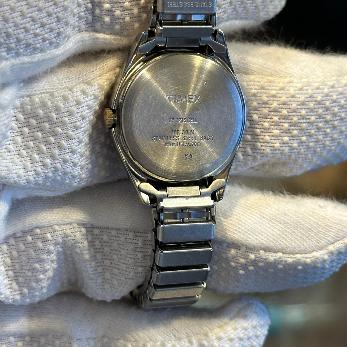 Timex Two-Tone Dial Dial Gris ILUMINADO Abril 2013 Impecable