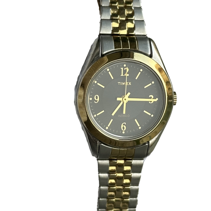 Timex Two-Tone Dial Dial Gris ILUMINADO Abril 2013 Impecable