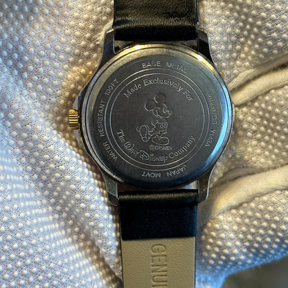 Disney Hombre Mickey Mouse dorado reflectante con día y fecha 1992