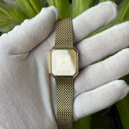 Seiko Unisex Quartz 5930-5209 Octogonal Dial mosaico Junio 1980 RARO