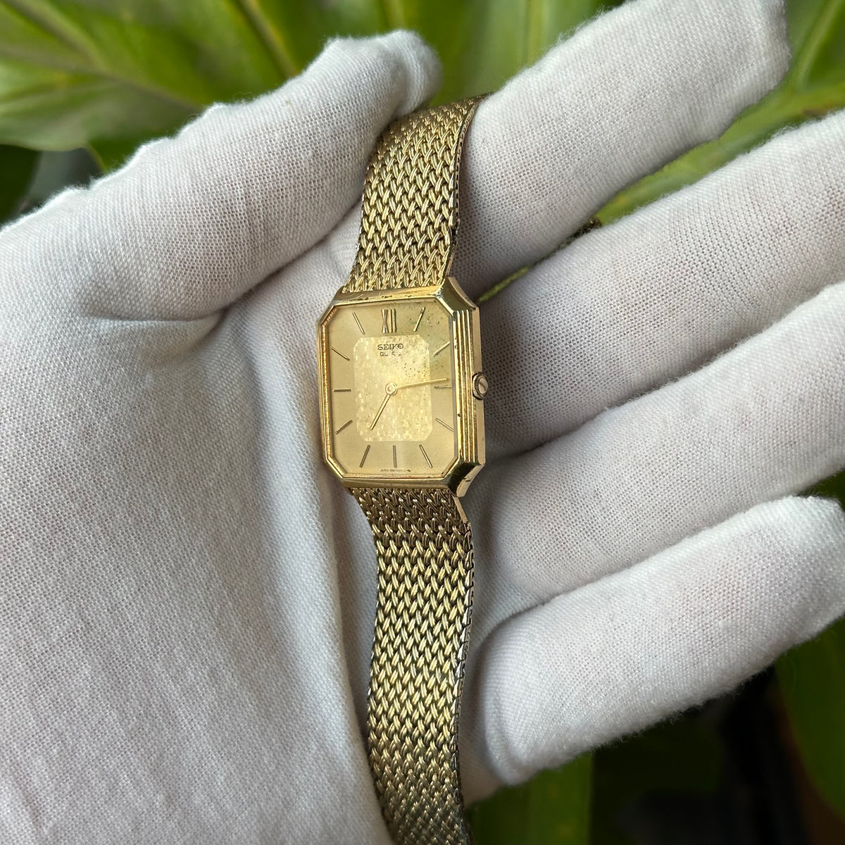 Seiko Unisex Quartz 5930-5209 Octogonal Dial mosaico Junio 1980 RARO