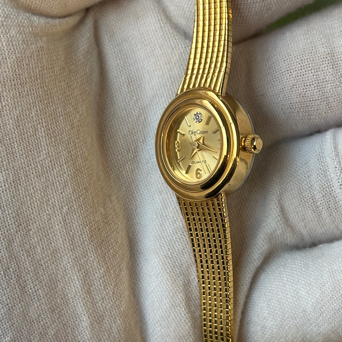 Oleg Cassini Mujer Dorado Sunburst Brazalete Tejido Año 1992 Impecable — IMG_2906.jpeg
