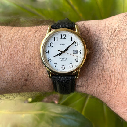 Timex Hombre Easy Reader Dorado Indiglo y Calendario Año 2007 Impecable — IMG_2920.jpeg
