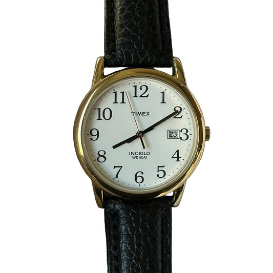 Timex Hombre Easy Reader Dorado Indiglo y Calendario Año 2007 Impecable — IMG_2934.jpeg