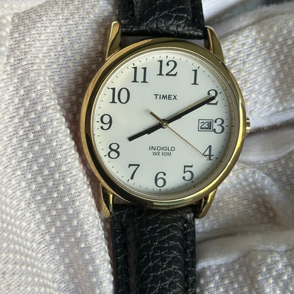 Timex Hombre Easy Reader Dorado Indiglo y Calendario Año 2007 Impecable — IMG_2941.jpeg