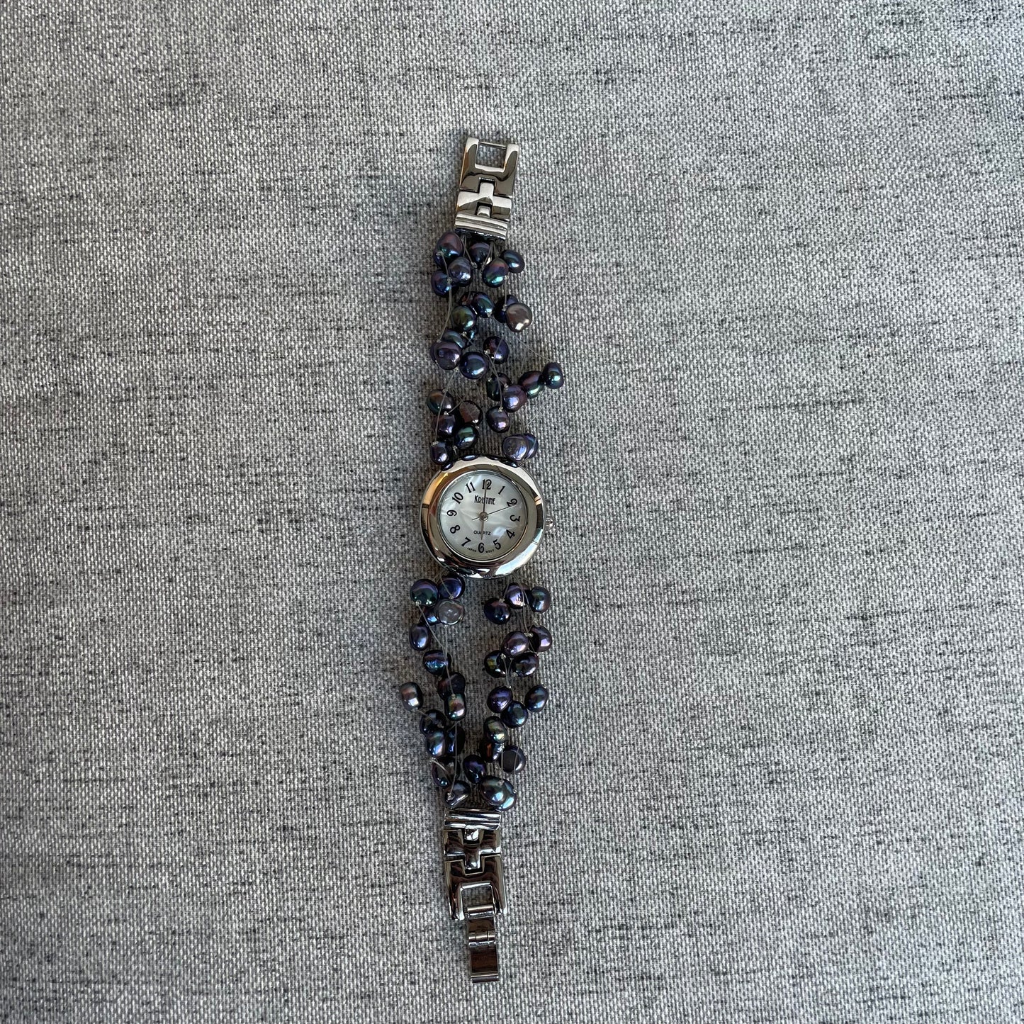 Reloj Joya KRISTINE Mujer Años 2000 Perlas Naturales ÚNICO