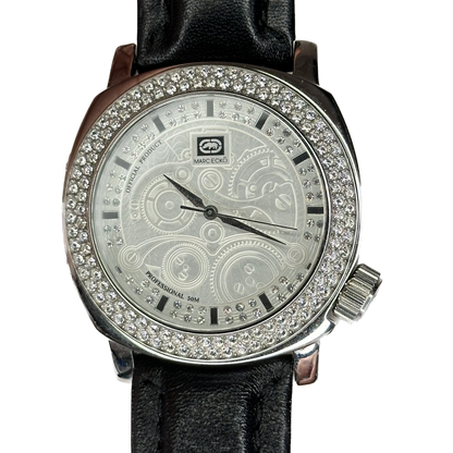 Marc Ecko 2011 Dial arquitectónico nacarado 42 mm pulsera original firmada ÚNICO