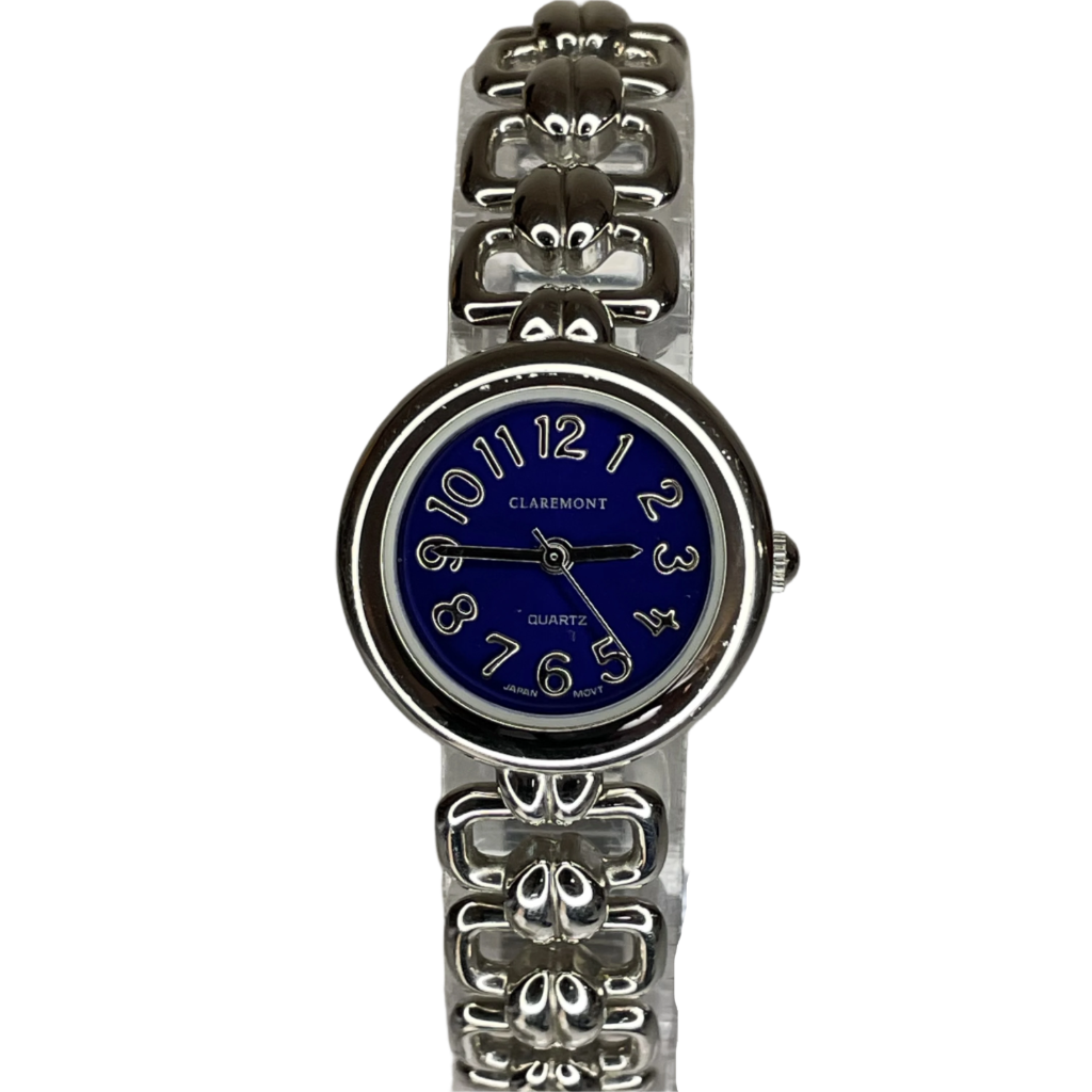 Reloj Claremont 96-017 Quartz Japan Movt Electric Blue Floral Bracelet Año 1999