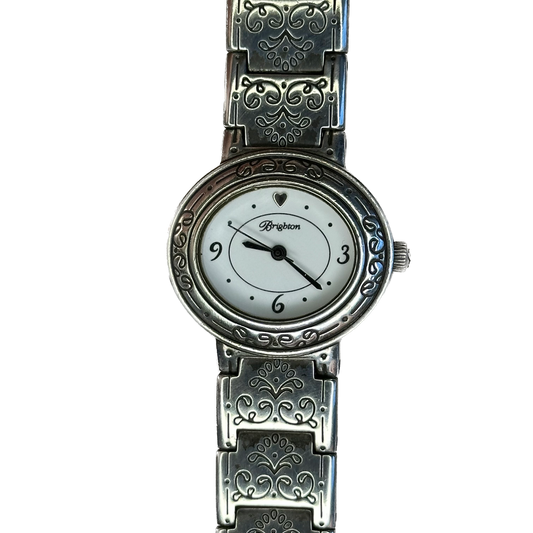 Reloj Joya Brighton Pisa Años 2000 Brazalete Ornamental Grabado Estilo NeoVictoriano ESCASO