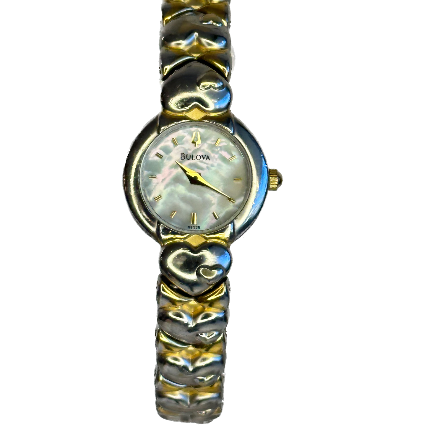 Reloj joya Bulova 98T28 Madreperla Heart Bracelet 2005 ÚNICO