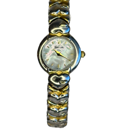 Reloj joya Bulova 98T28 Madreperla Heart Bracelet 2005 ÚNICO
