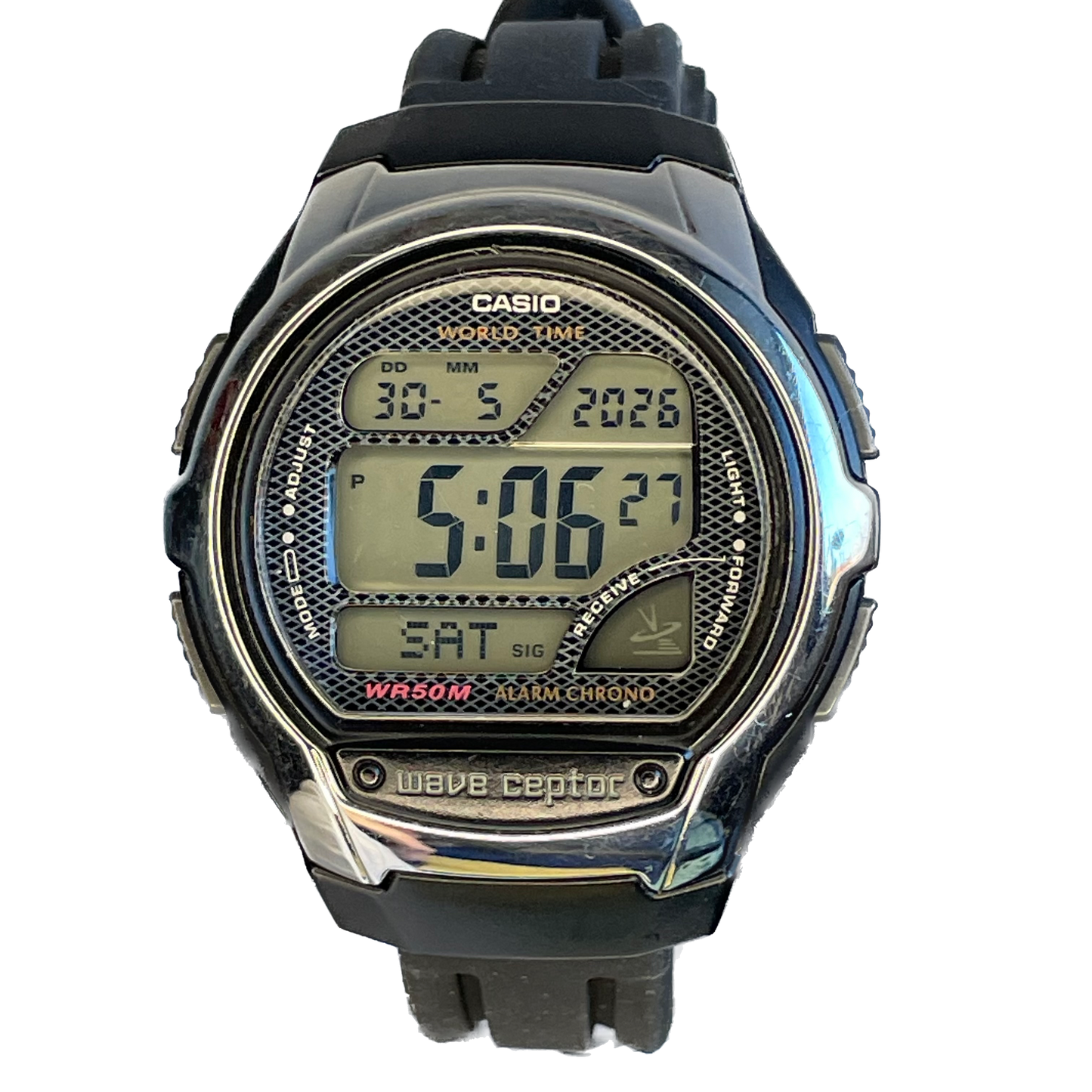 Reloj CASIO Hombre Año 2006 Wave Ceptor WV-58A World Time ESCASO
