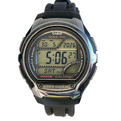 Reloj CASIO Hombre Año 2006 Wave Ceptor WV-58A World Time ESCASO
