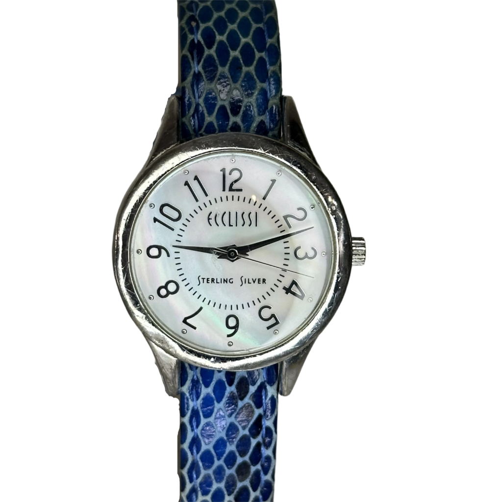 Reloj de plata real 925 Ecclissi Sterling Silver Mother of Pearl 30,5 mm Año 2005