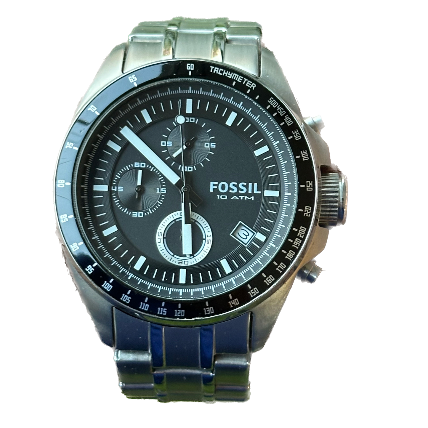 Reloj Fossil Cronógrafo Hombre Grande 2010s Acero ESCASO