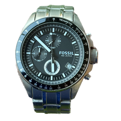 Reloj Fossil Cronógrafo Hombre Grande 2010s Acero ESCASO